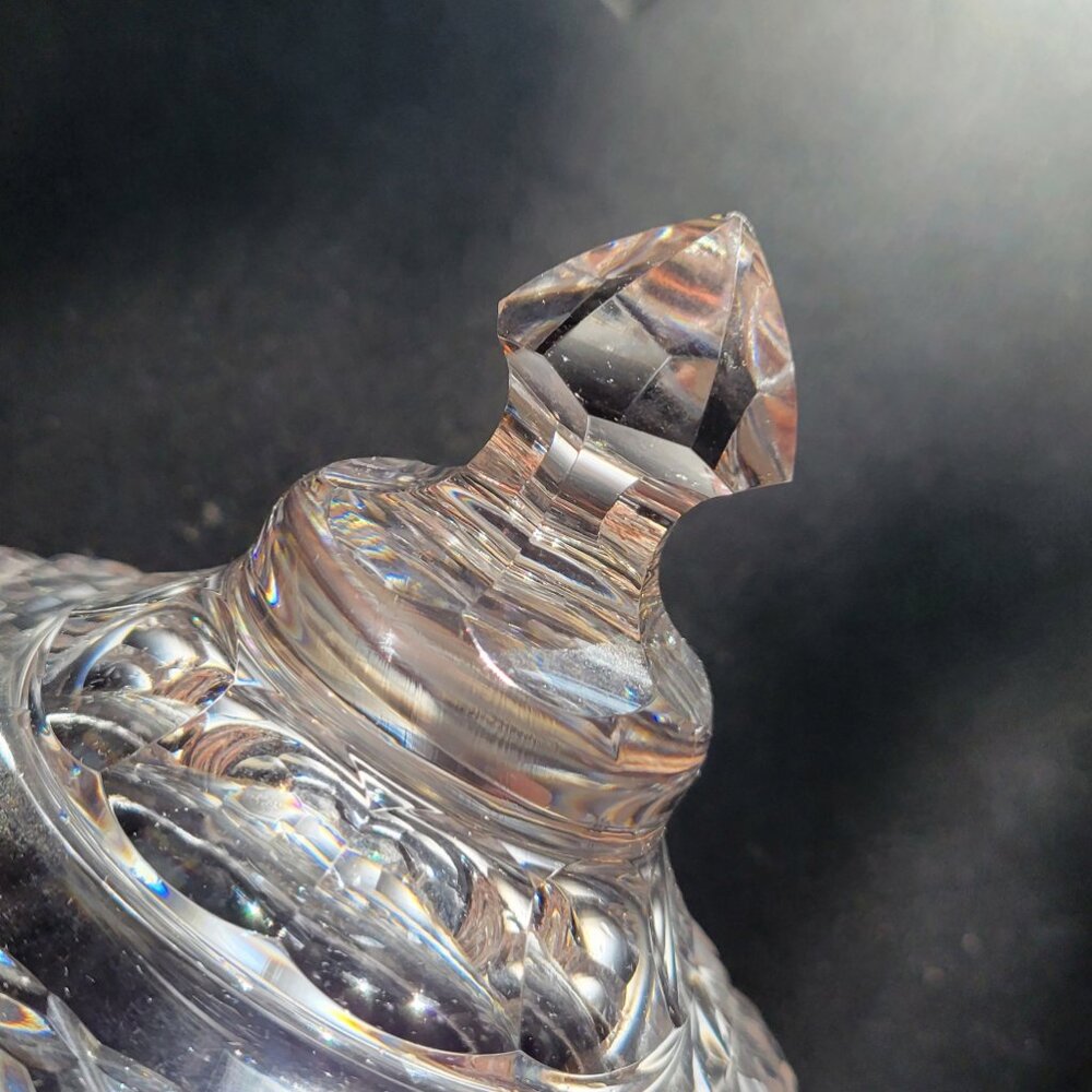 WATERFORD βοΈ CRYSTAL Powder Jar π Large & Rare ! - Picture 4 of 12